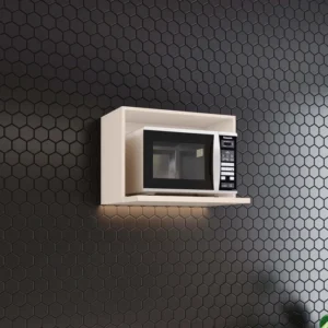 Armário Aéreo Micro-ondas 60cm 100% MDF Aurora Off White