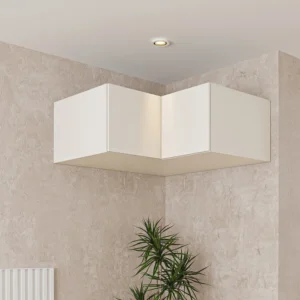 Ponte Canto Reto Modular 95cm 2 Portas Jade Cabecasa Madeiramadeira Branco Fosco