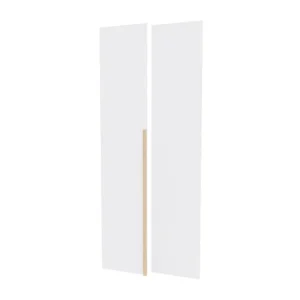 Kit 2 Portas para Guarda-roupa de Canto Reto Modular 95cm Jade Cabecasa Madeiramadeira Branco Fosco