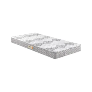 Colchão Solteiro Ecoline Espuma D45 Bordado 78X188X17Cm Cinza/Branco