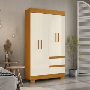 Guarda Roupa Solteiro 99,80cm 4 Portas e 2 Gavetas Chantrieri Espresso Móveis