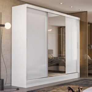 Guarda Roupa Casal 3 Portas 2 Gavetas Plata