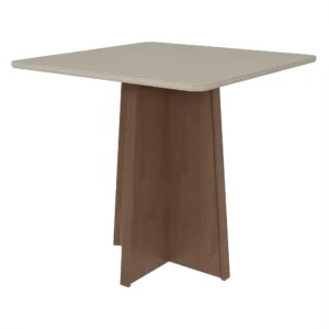 Mesa de Jantar 90x90cm Tampo MDF/Vidro Celebrare Móveis Lopas