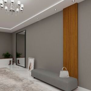 Painel MDF com adesivo Ripado 3D 250cm x 44cm x 8cm Gelius