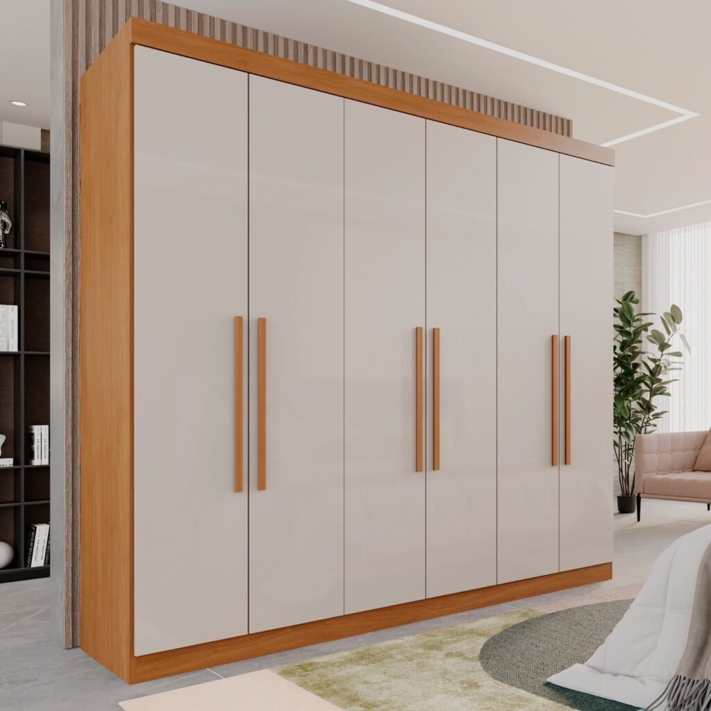 Guarda-Roupa Casal Casal 6 Portas 3 Gavetas Roma Espresso Móveis