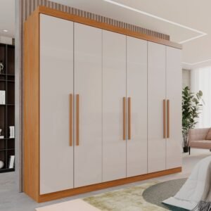 Guarda-Roupa Casal Casal 6 Portas 3 Gavetas Roma Espresso Móveis