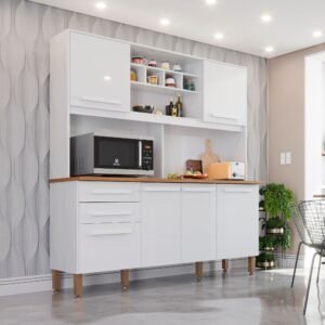 Armário para Cozinha 6 Portas 2 Gavetas Plus