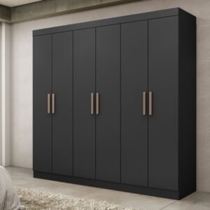 Guarda Roupa Casal 6 Portas em MDP 180cm Paris Espresso Móveis