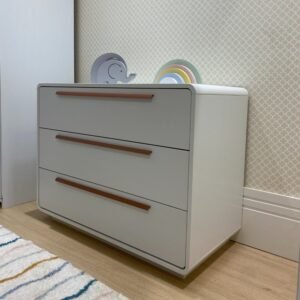 Cômoda para Quarto Infantil 3 Gavetas Wave