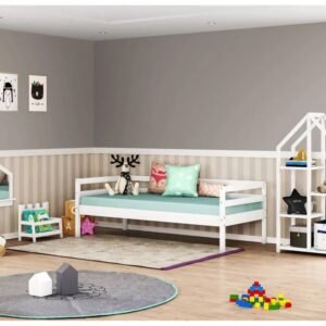 Cama Infantil em Madeira Maciça e Acabamento em Laca Prime