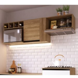 Armário Aéreo para Cozinha 1 Porta 1 Nicho para Forno Laura