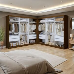 Closet Casal L sem Portas 8 Gavetas Paris Duo Premium