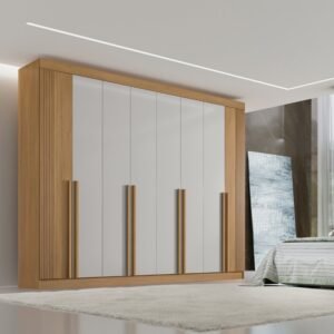 Guarda-Roupa Casal MDF 8 Portas Ripado Imperio