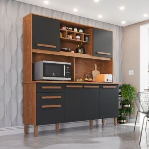 Armário para Cozinha 6 Portas 2 Gavetas Plus