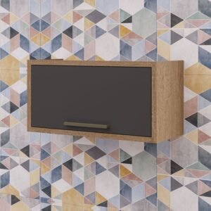Armário Aéreo de Cozinha 80cm 1 Porta Basculante 100% MDF Vicenza Espresso Móveis