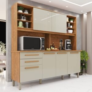 Armário de Cozinha 6 Portas 2 Gavetas Adelle