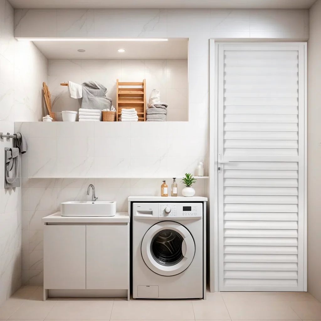 Porta de Alumínio Laminada 210x60cm Soft Plus Mgm Abertura Esquerda Branca