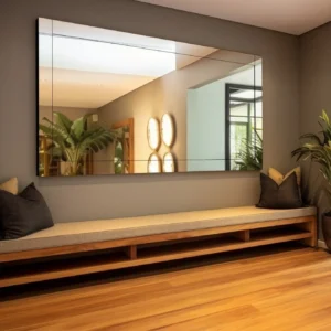 Espelho Grande Corpo Inteiro 185x90cm Dubai Prata