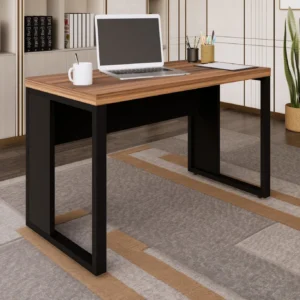 Mesa para Escritório Diretor com Tampo 120cm Preto e Marrom Preto/Marrom