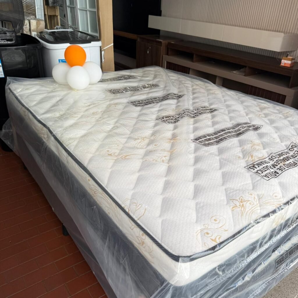 Cama Box Casal Colchão Molas ensacadas ArtFoam Sleep 138x188x59cm - Suporta até 150kg por Pessoa