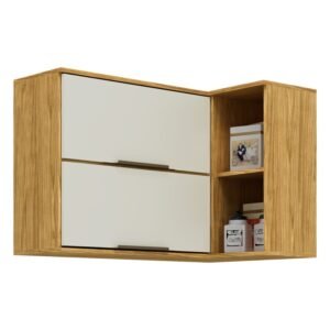 Armário Aéreo de Canto Modulado 2 Portas Basculante 2 Nichos Verace Espresso Móveis