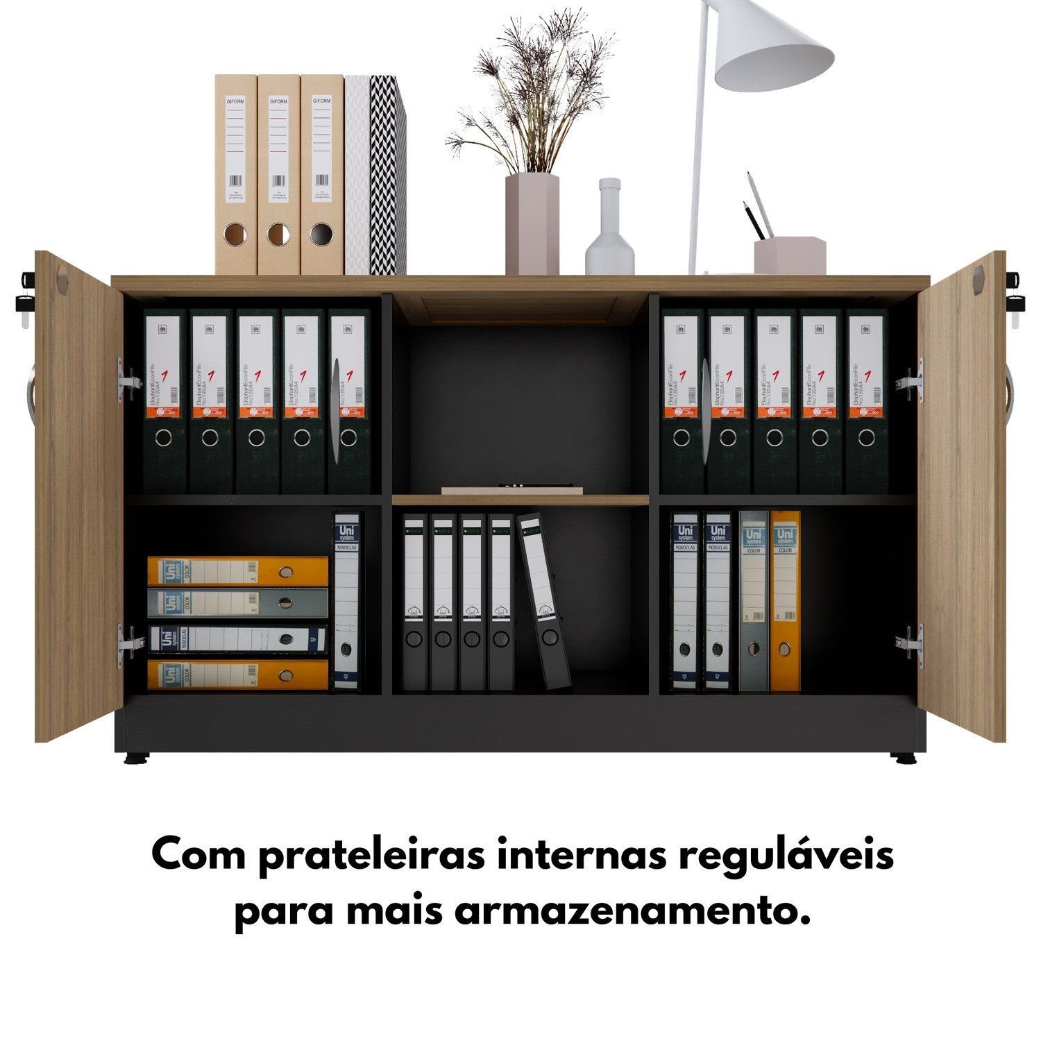 Armário para Escritório Multiuso Baixo com Chave 25mm - Imagem 7