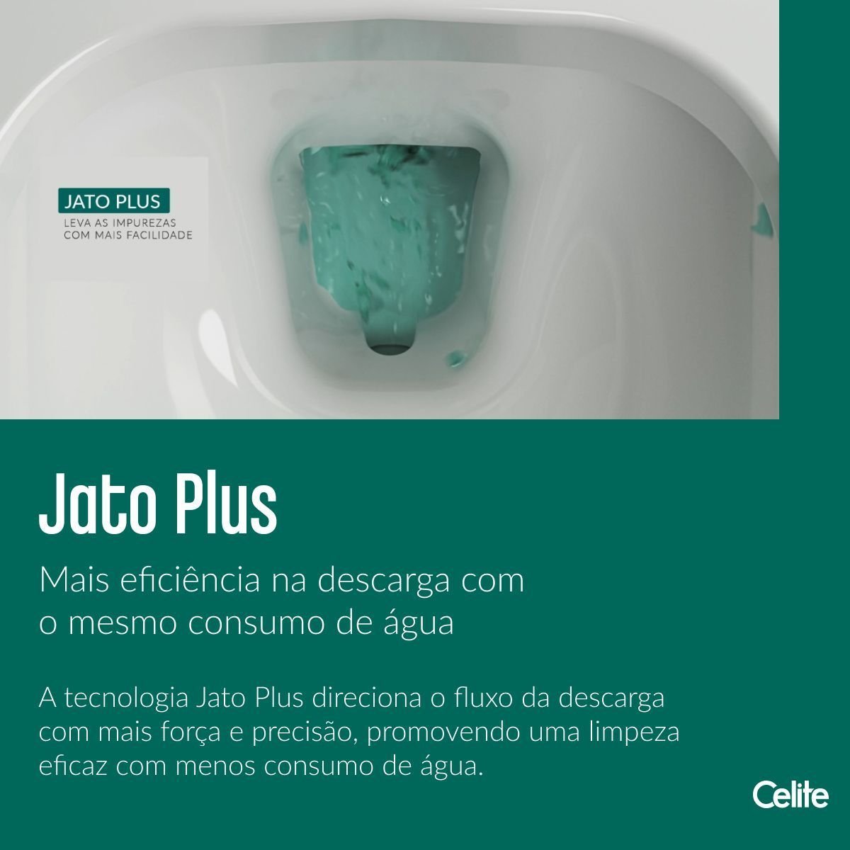 Vaso Sanitário com Caixa Acoplada e Assento Soft Close Elite Celite - Imagem 2