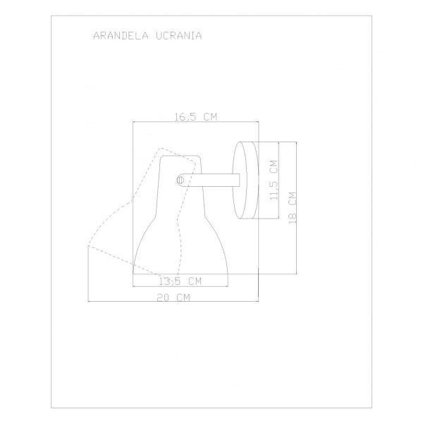 Arandela Ucrania 100% Alumínio Woods - Imagem 2