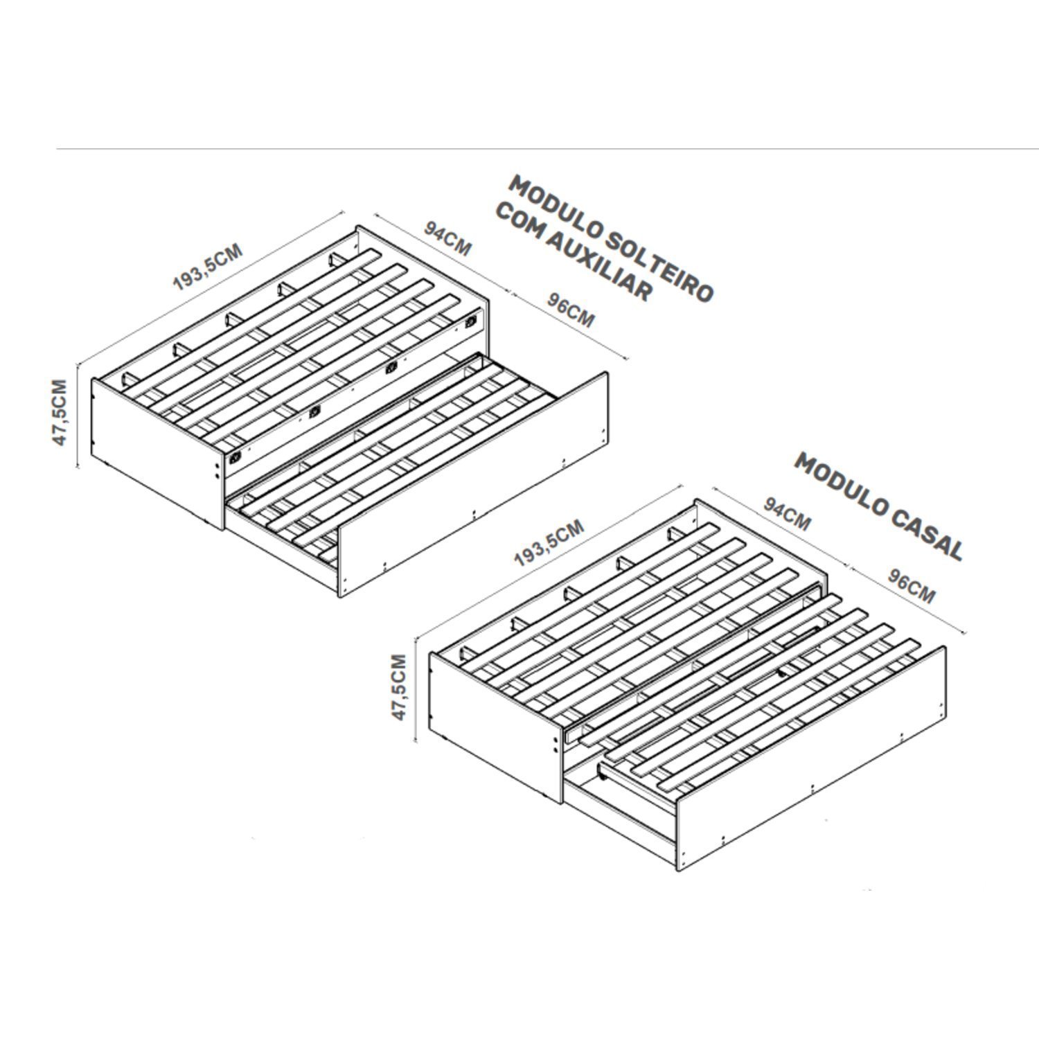 Cama Solteiro 3 em 1 Matrix - Imagem 5