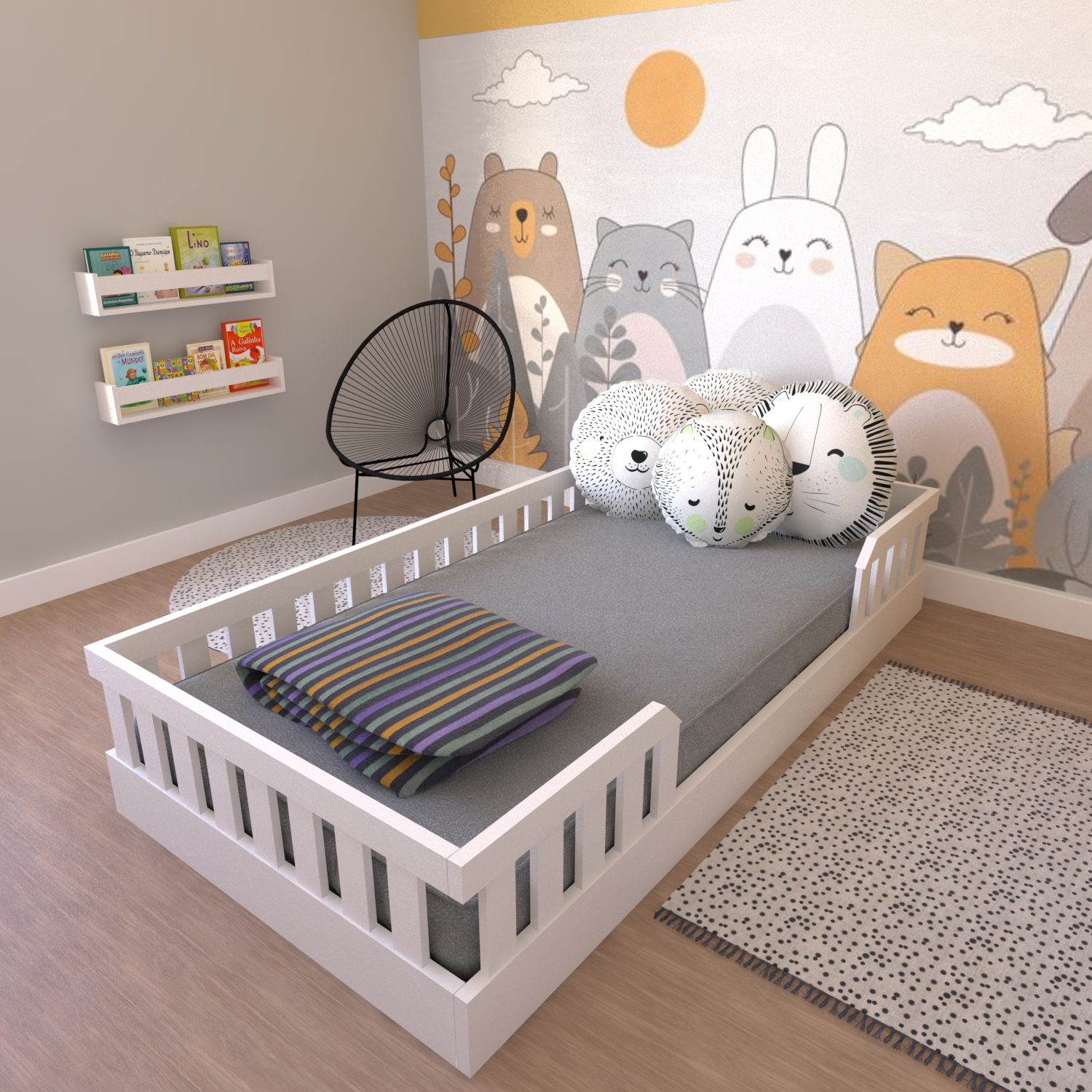Cama Infantil Montessoriana Solteiro Cori
