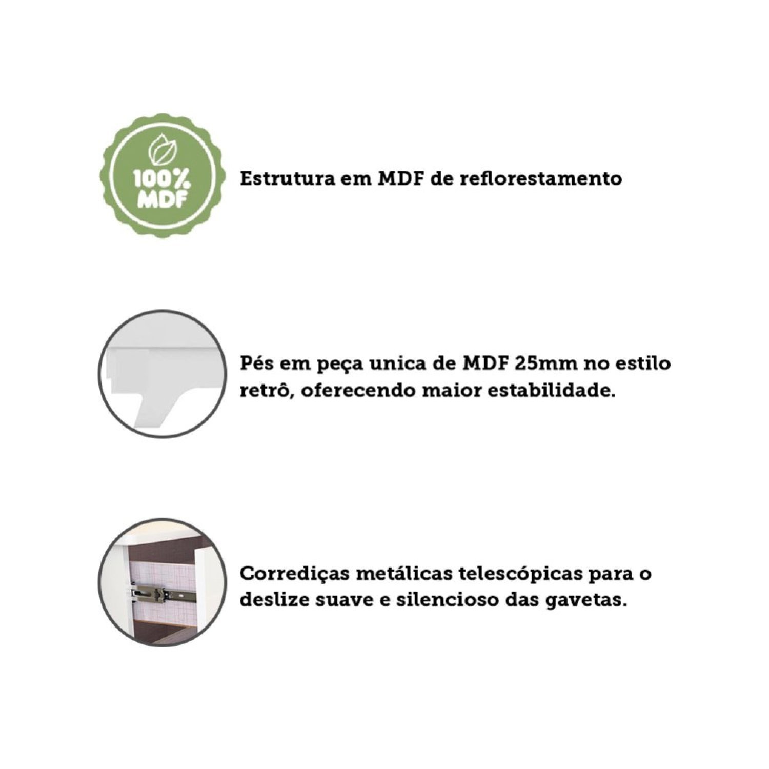 Quarto de Bebê Completo com Guarda Roupa, Cômoda e Berço 100% MDF Jolie Retrô - Imagem 15