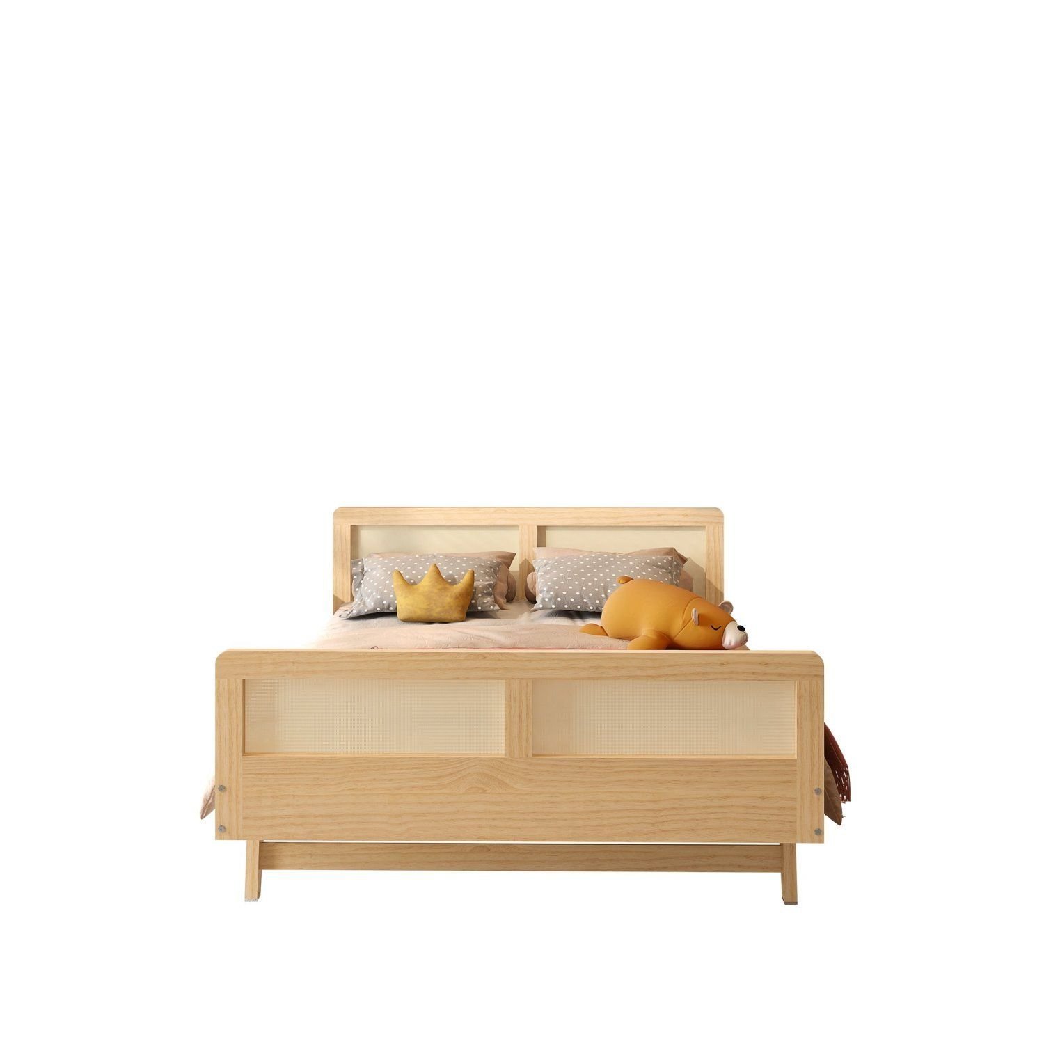 Cama Infantil Montessoriano Casal Lift em Madeira Maciça com Rattan Casatema - Imagem 7