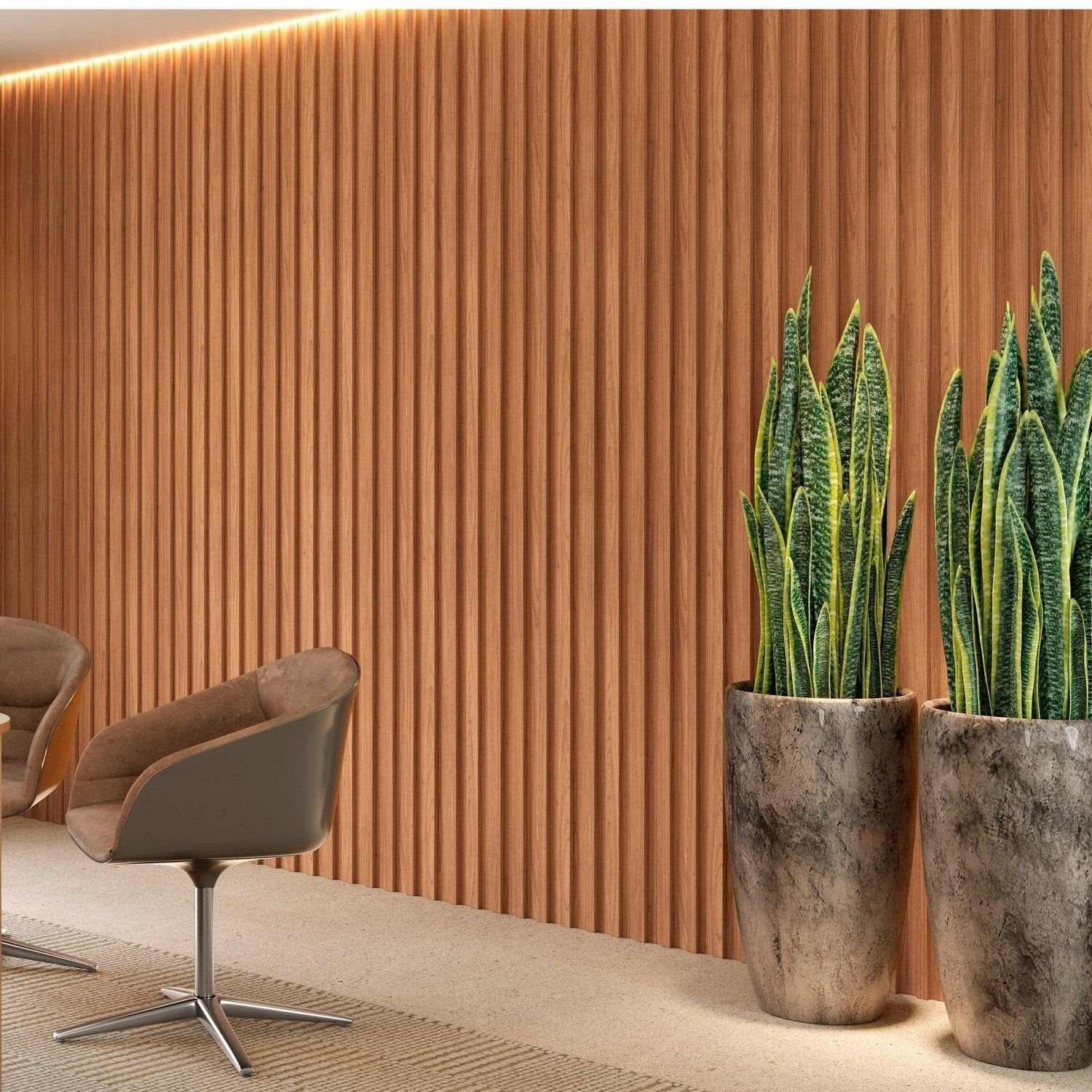 Painel Ripado em Placa 100% MDF 134x250cm (3,35m²)