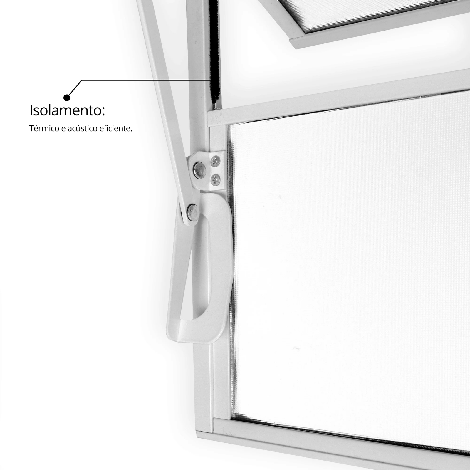 Janela de Alumínio Basculante 40x40cm com 1 Bascula e Vidro Mini Boreal Soft MGM Branco - Imagem 8