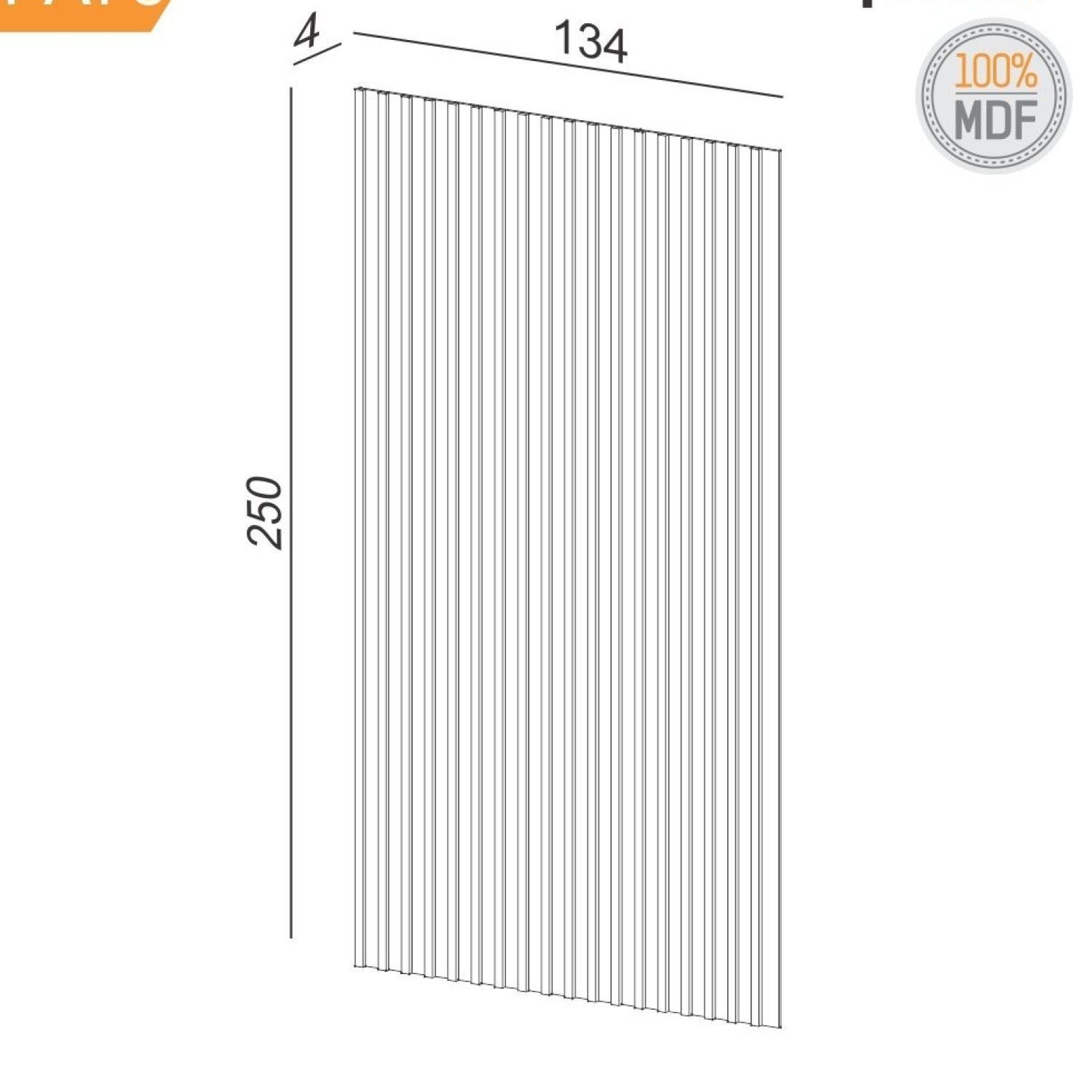 Painel Ripado em Placa 100% MDF 134x250cm (3,35m²) - Imagem 6