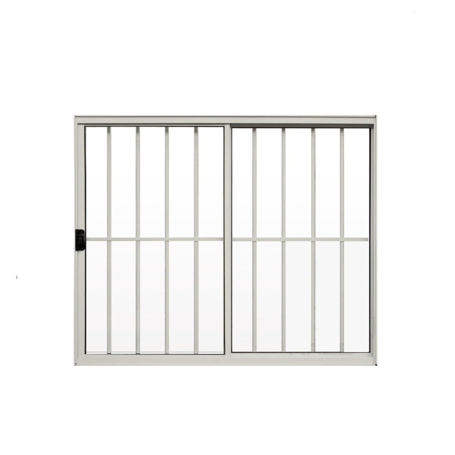 Janela de Alumínio de Correr 100x150cm 2 Folhas Grade Hale Esquadrias