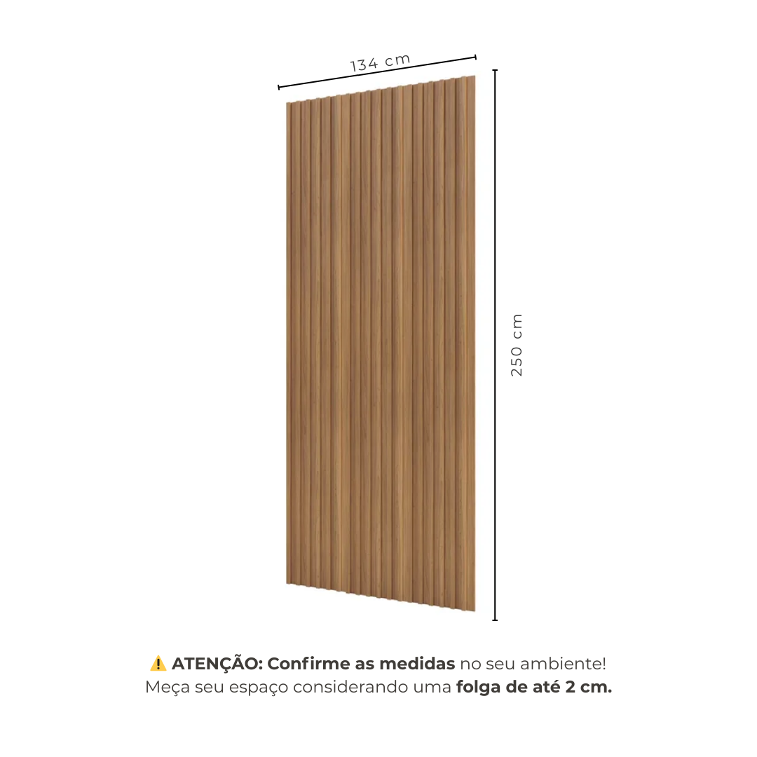 Painel Ripado em Placa 100% MDF 134x250cm (3,35m²) - Imagem 4