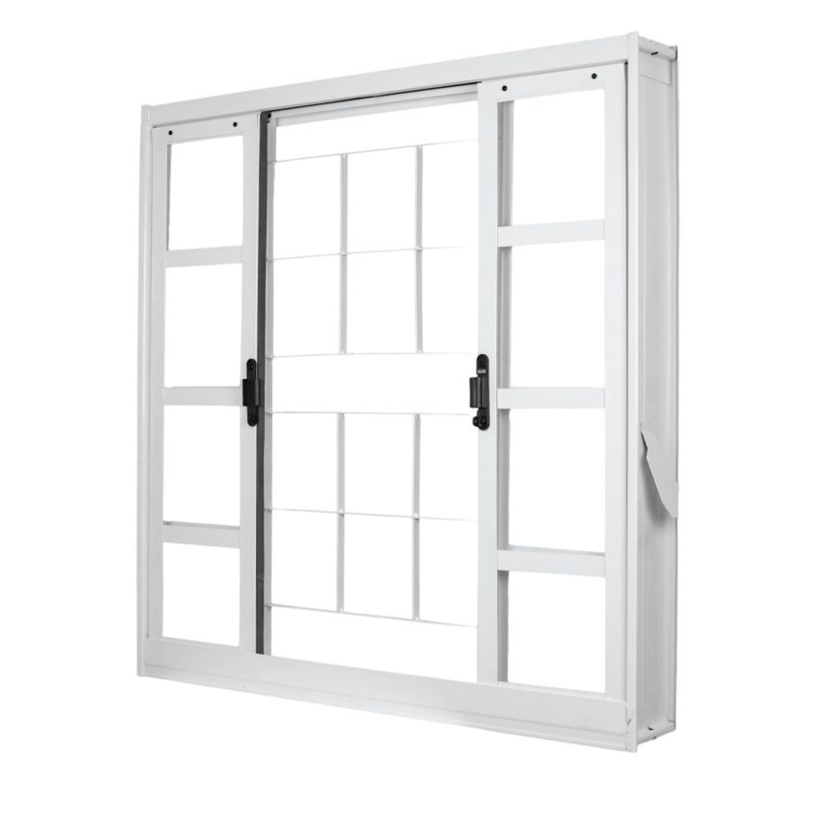 Janela de Aço de Correr 100x120cm 4 Folhas com Grade Minas Sul Mgm - Imagem 3