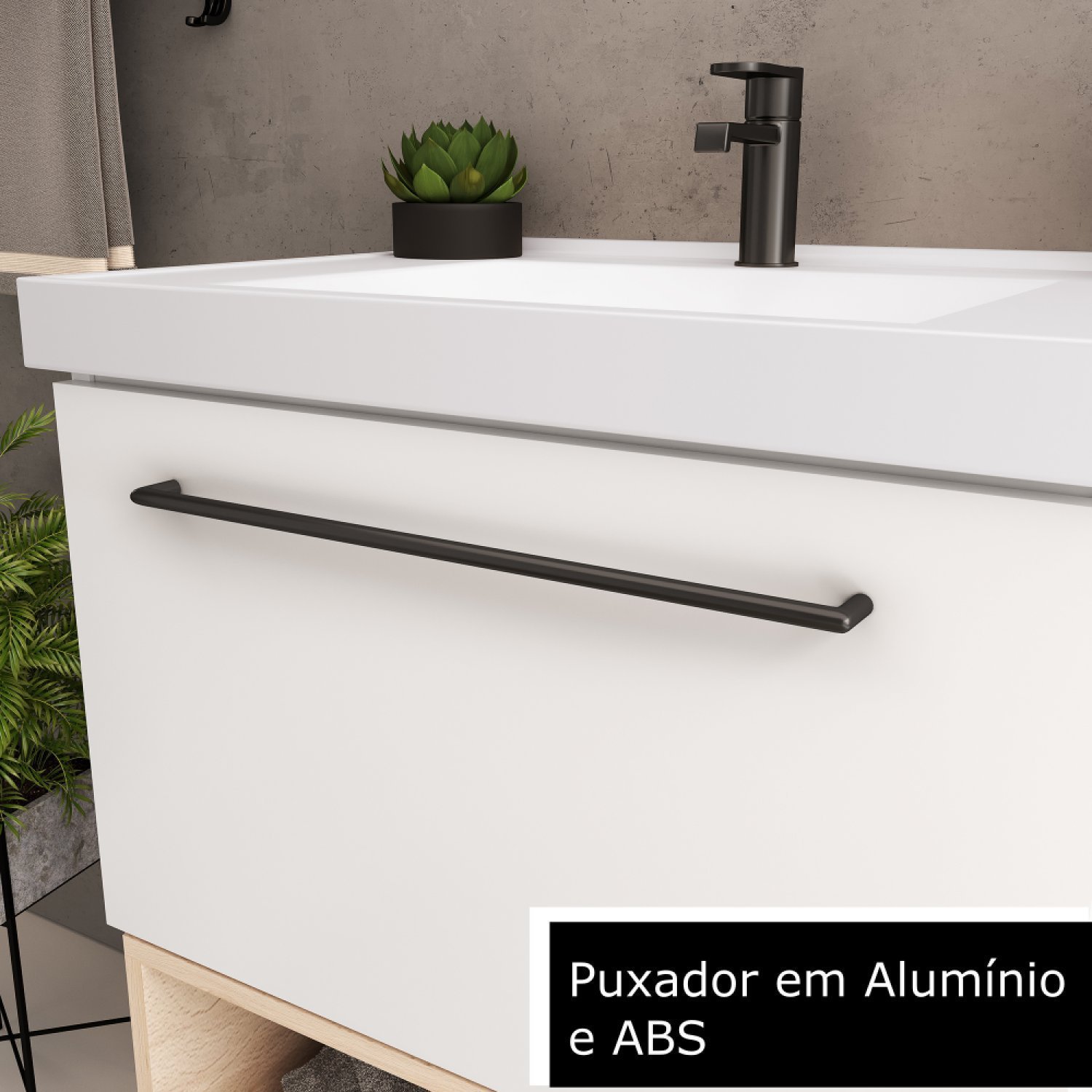 Gabinete para Banheiro sem Tampo 60cm Gales - Imagem 6