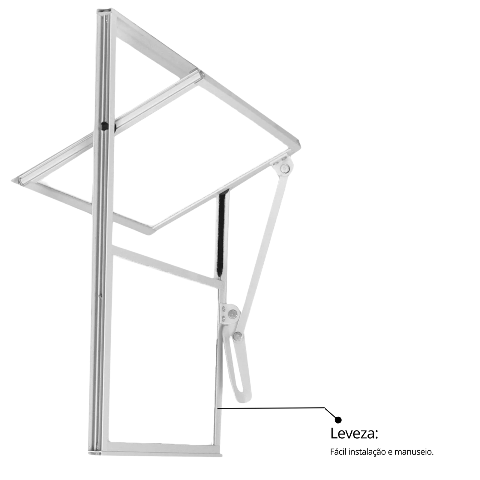 Janela de Alumínio Basculante 40x40cm com 1 Bascula e Vidro Mini Boreal Soft MGM Branco - Imagem 10