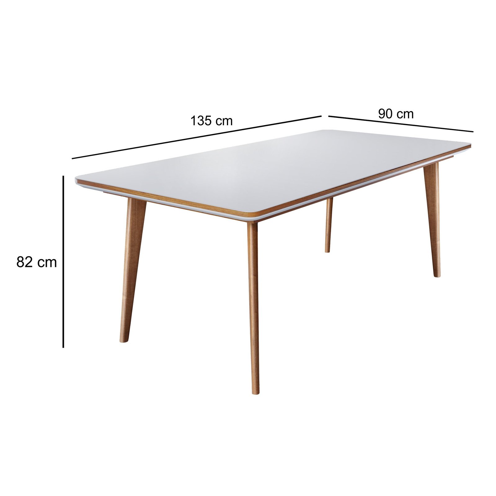 Mesa de Jantar 6 Lugares Retangular Tampo MDF/Vidro Mad Espresso Móveis - Imagem 4