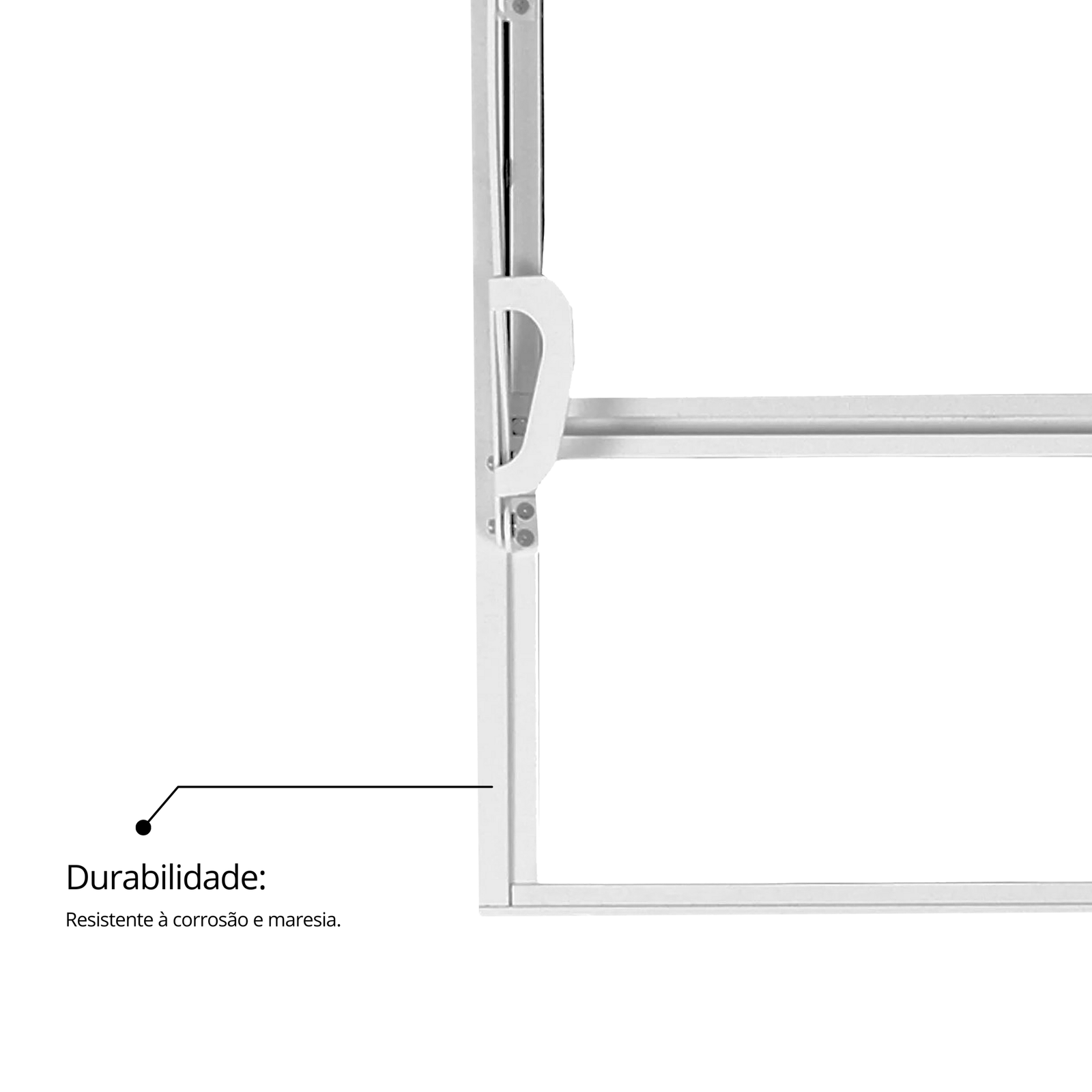 Janela de Alumínio Basculante 40x40cm com 1 Bascula e Vidro Mini Boreal Soft MGM Branco - Imagem 6