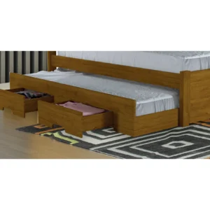 Cama Auxiliar Solteiro 2 Gavetas Pop