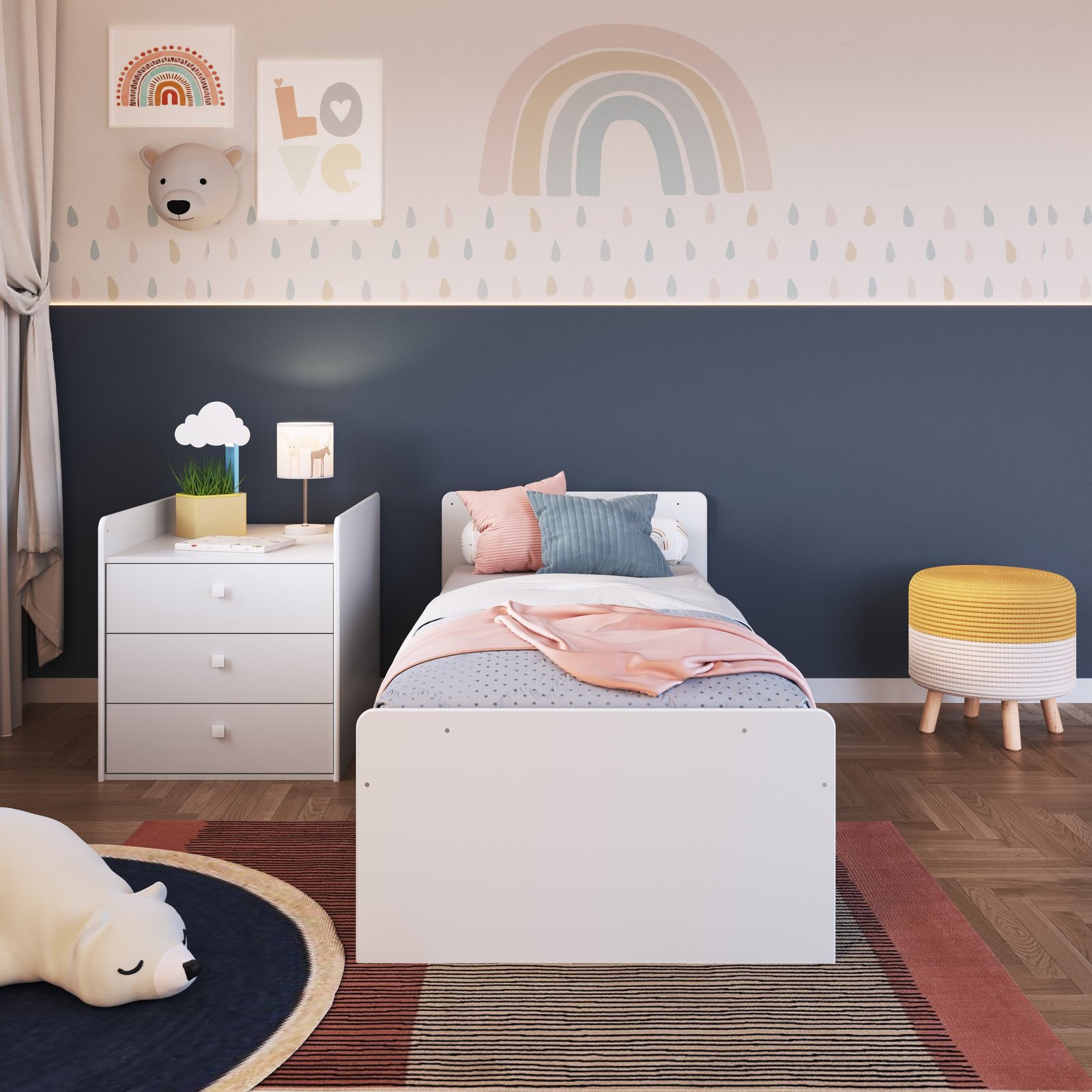 Berço Cama Multifuncional com Cama Auxiliar 3 Gavetas - Imagem 10