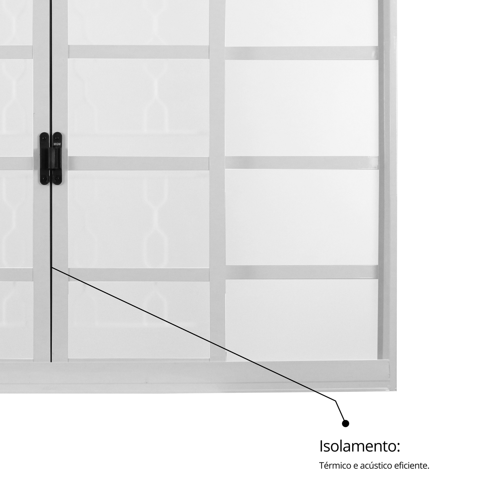 Janela de Aço de Correr 100x150cm 4 Folhas com Grade Minas Sul MGM - Imagem 7