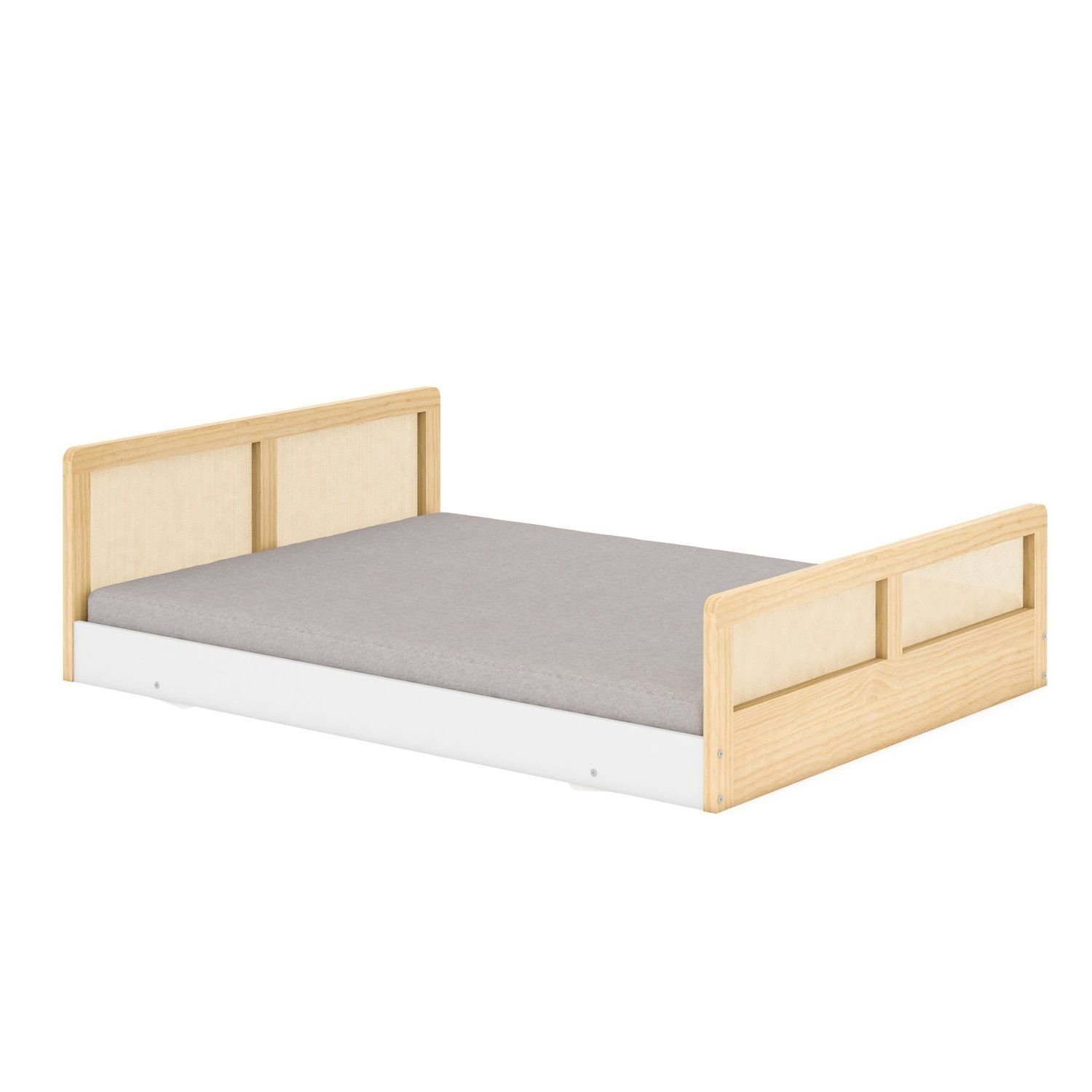 Cama Infantil Montessoriano Casal Lift em Madeira Maciça com Rattan Casatema - Imagem 5