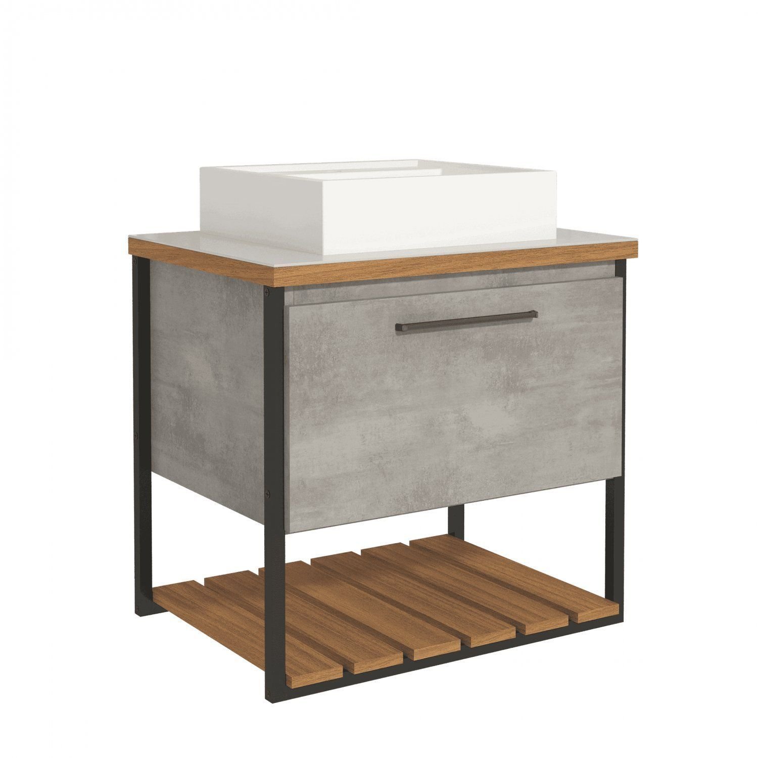 Gabinete para Banheiro com Cuba 80cm Palermo - Imagem 2