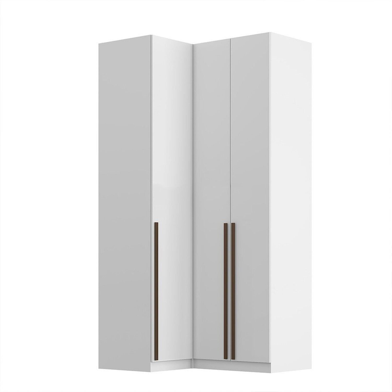 Guarda-Roupa de 3 Portas Canto Reto 100% MDF Branco Altezza Trend - Imagem 2