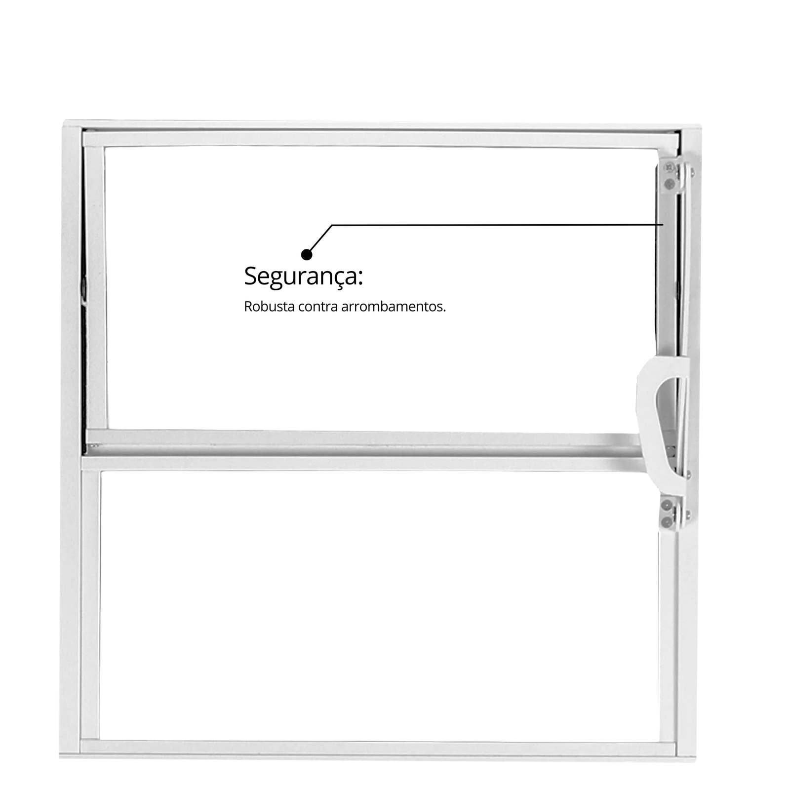 Janela de Alumínio Basculante 40x40cm com 1 Bascula e Vidro Mini Boreal Soft MGM Branco - Imagem 11