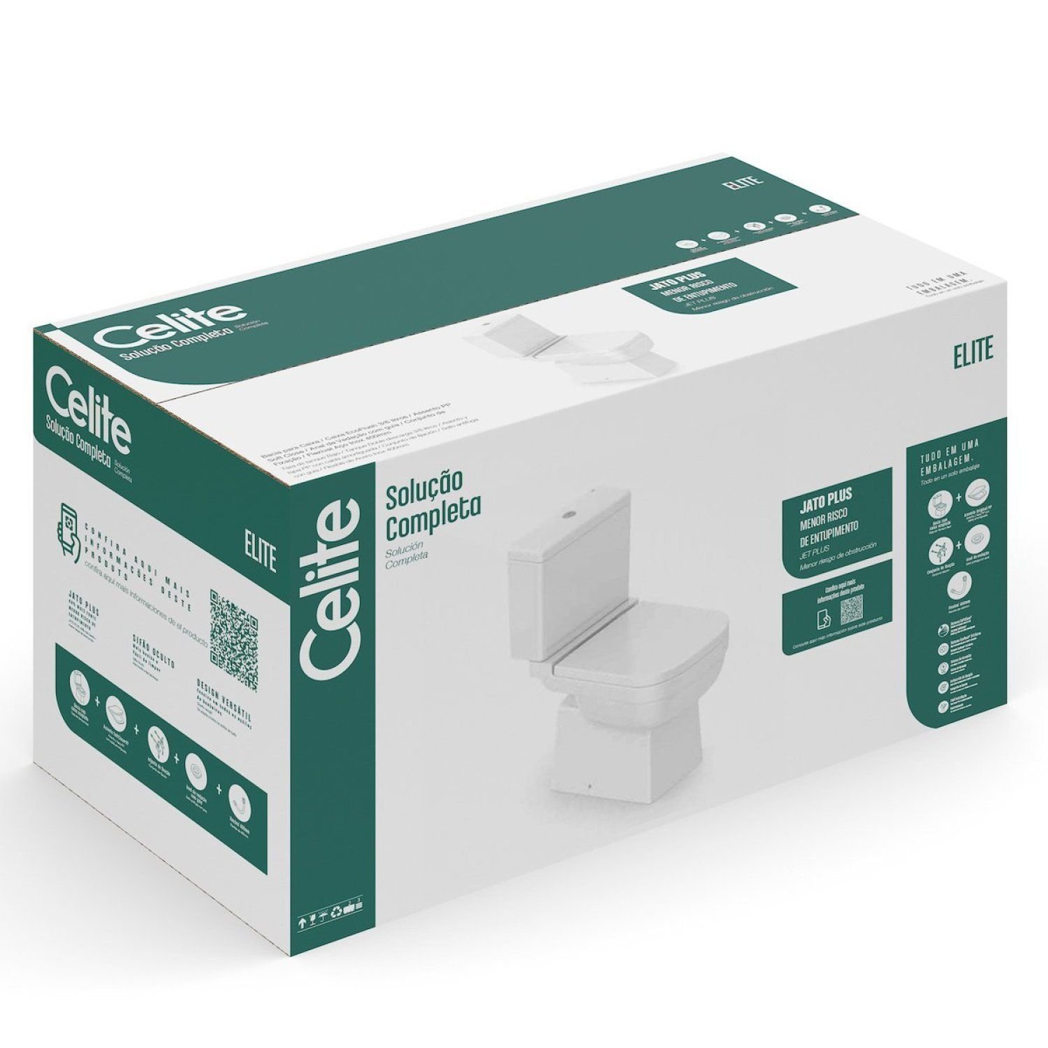 Vaso Sanitário com Caixa Acoplada e Assento Soft Close Elite Celite - Imagem 10
